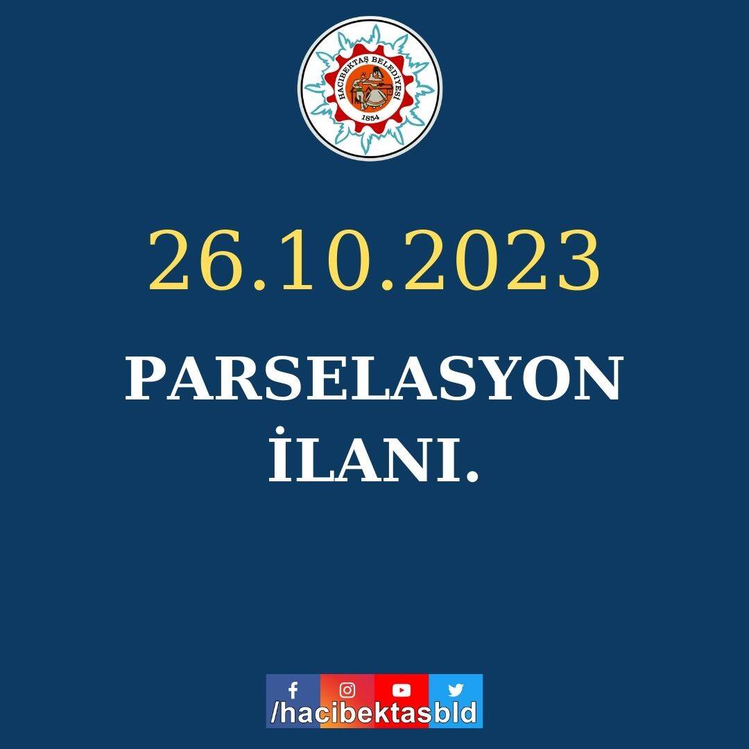 26.10.2023 TARİHLİ PARSELASYON İLANI