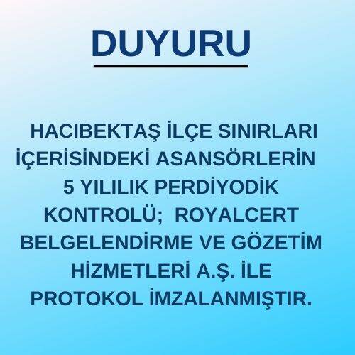 Asansör Antlaşması Yapıldı