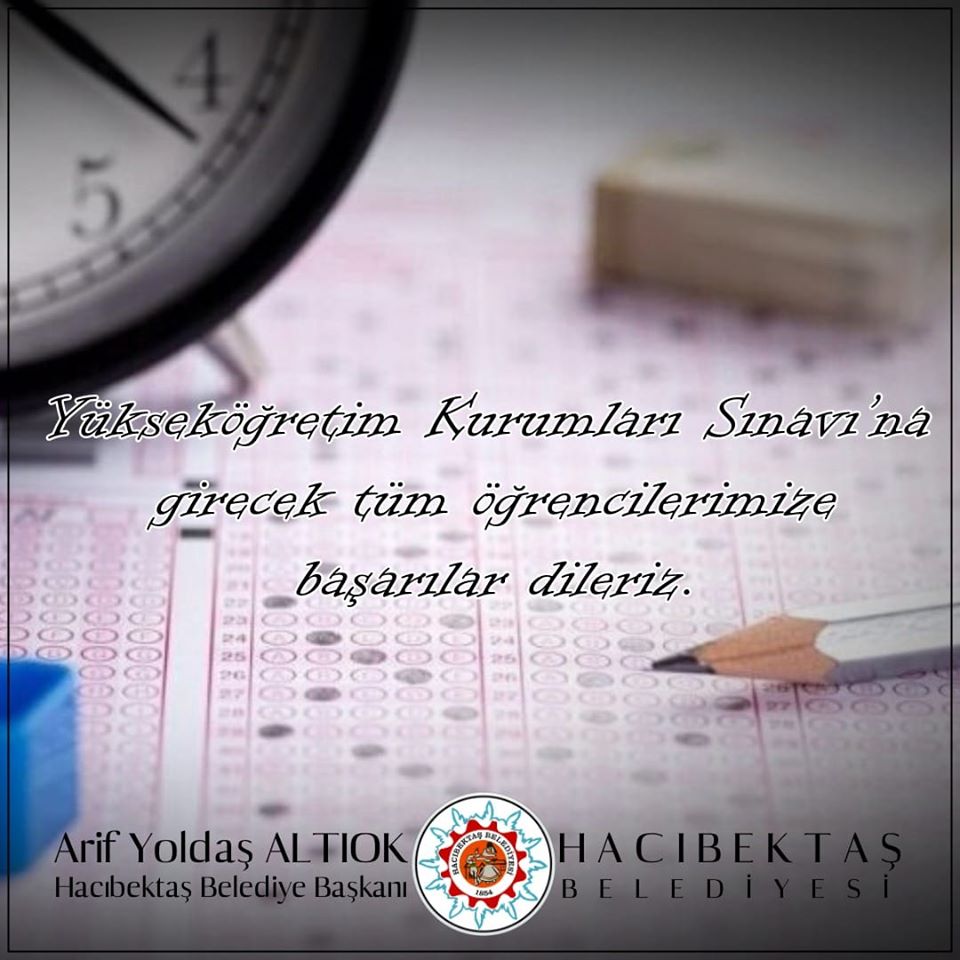 YKS’NA GİRECEK TÜM ÖĞRENCİLERİMİZE BAŞARILAR DİLERİZ.