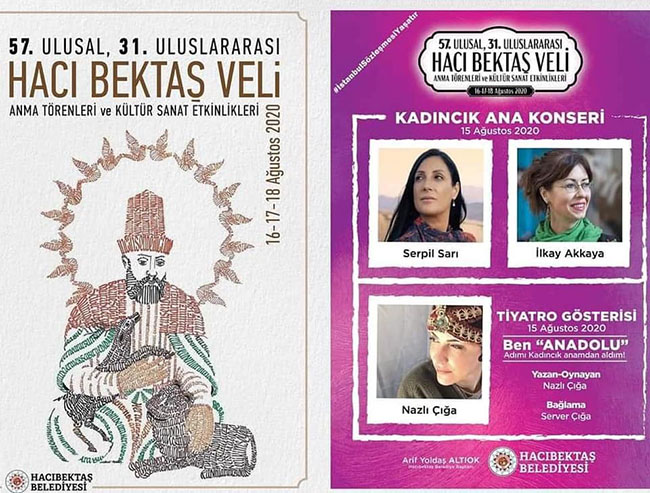57. Ulusal, 31. Uluslararası Hacı Bektaş Veli Anma Törenleri ve Kültür Sanat Etkinlikleri.