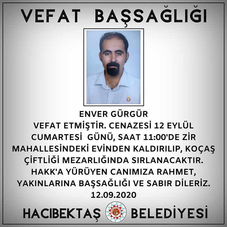 ENVER GÜRGÜR VEFAT ve BAŞSAĞLIĞI