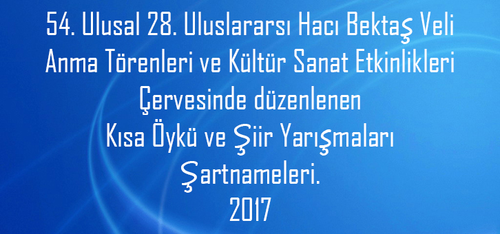2017 Kısa Öykü ve Şiir Yarışmaları Şartnameleri