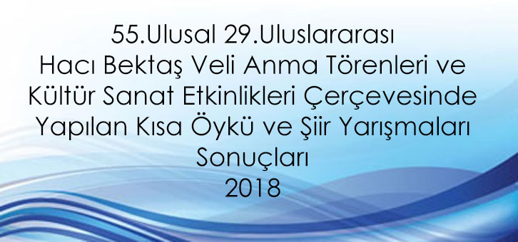 2018 Kısa Öykü ve Şiir Yarışmaları Sonuçları