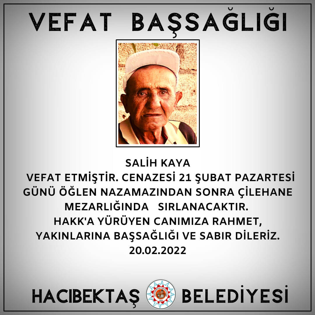 Salih Kaya Vefat ve Başsağlığı