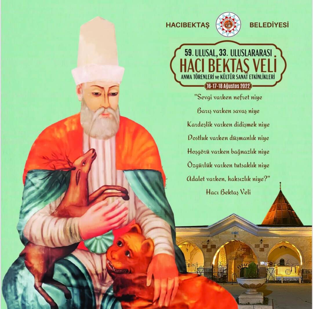 59. Ulusal 33. Uluslararası Hacı Bektaş Veli Anma Törenleri ve Kültür Sanat Etkinliklerimize Davetlisiniz