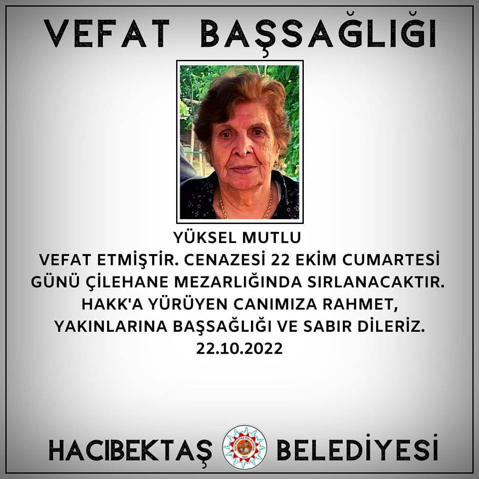 Yüksel MUTLU Vefat ve Başsağlığı