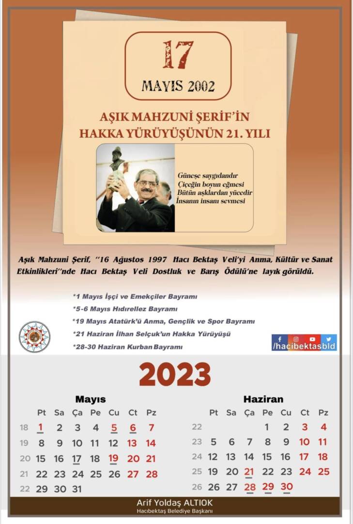 2023 Yılı Takvimlerimiz Hazır
