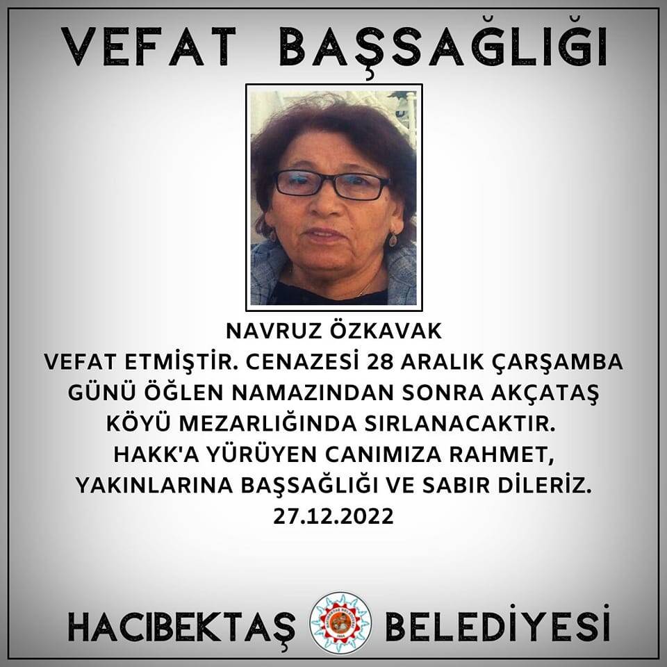 Navruz ÖZKAVAK Vefat ve Başsağlığı