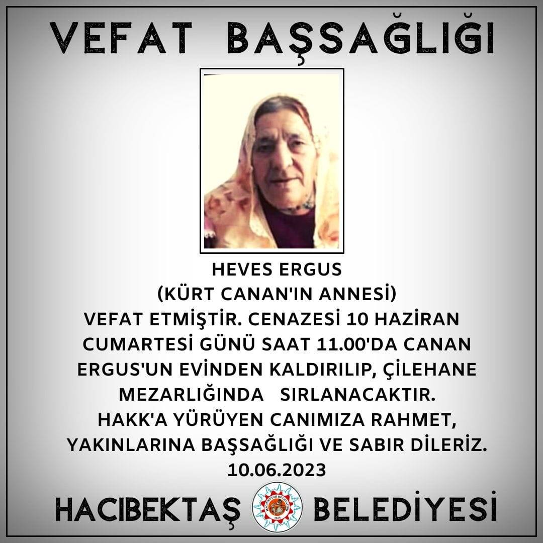Heves ERGUS Vefat ve Başsağlığı