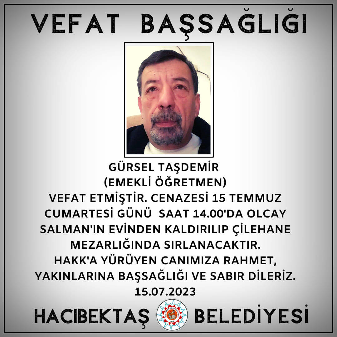 Gürsel Taşdemir Vefat ve Başsağlığı
