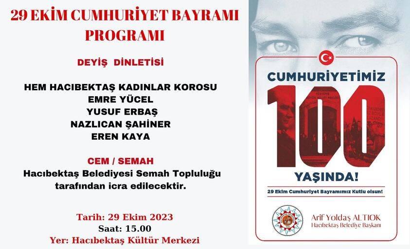 29 EKİM CUMHURİYET BAYRAMI PROGRAMI