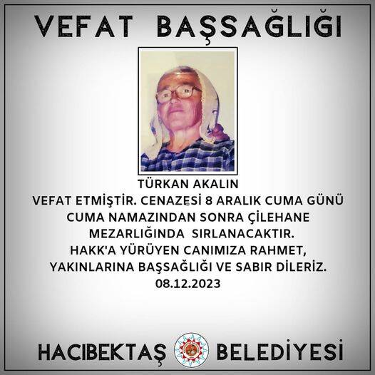 Türkan AKALIN Vefat ve Başsağlığı