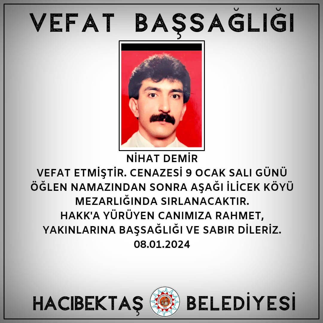 Nihat DEMİR Vefat ve Başsağlığı