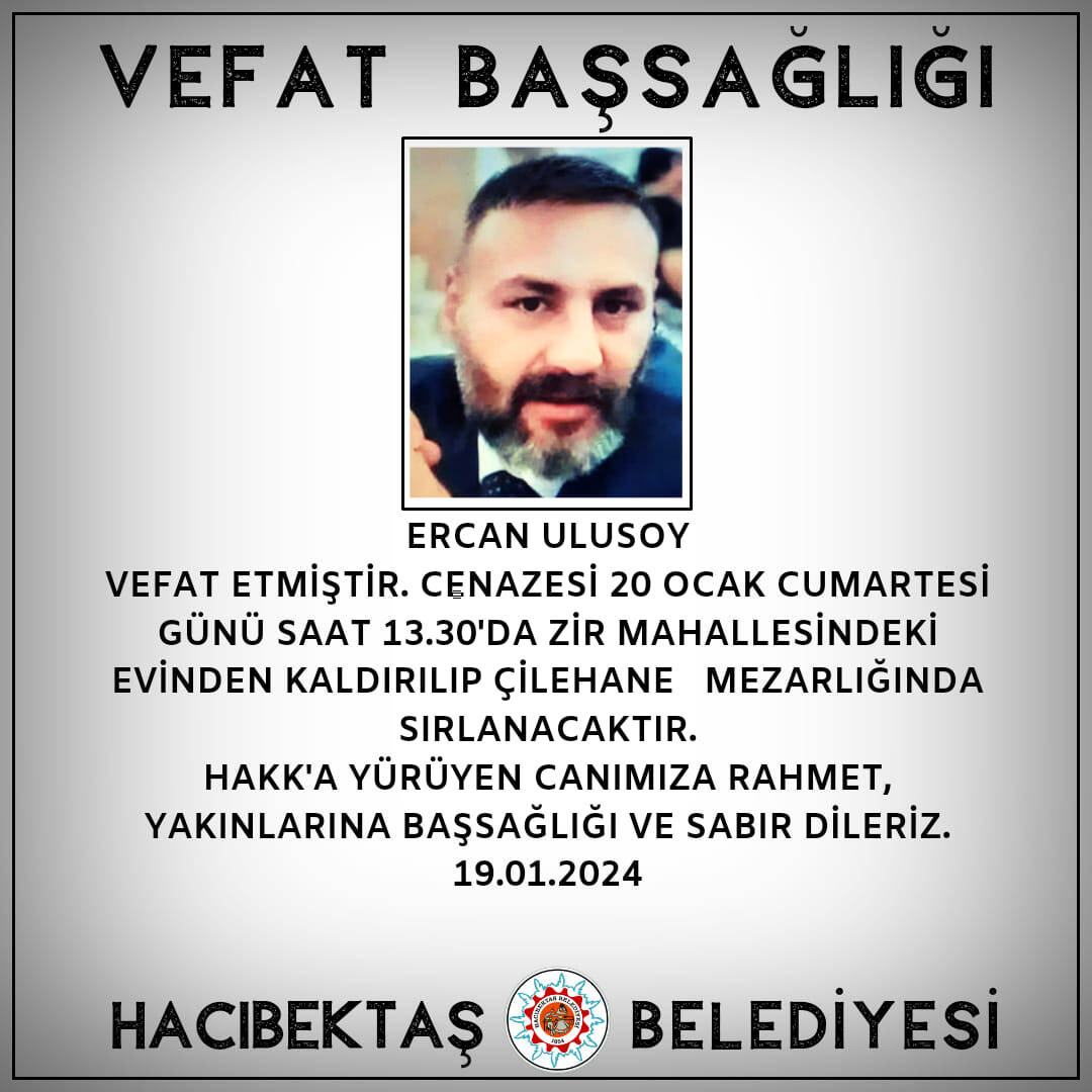 Ercan ULUSOY Vefat ve Başsağlığı