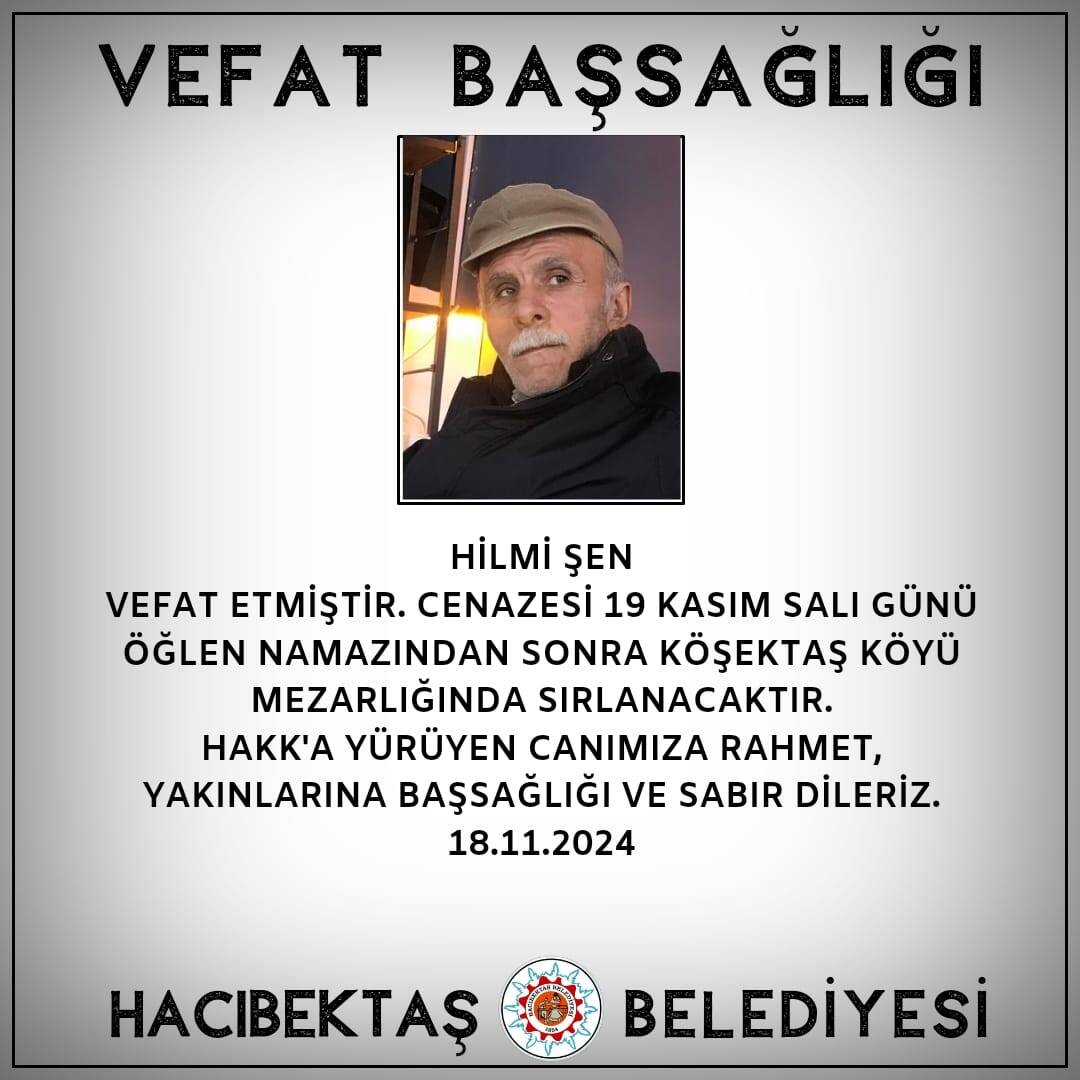 Hilmi ŞEN Vefat ve Başsağlığı