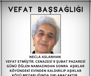 Necla ASLANHAN Vefat ve Başsağlığı