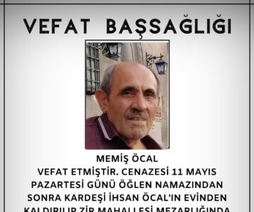 Memiş Öçal Vefat ve Başsağlığı