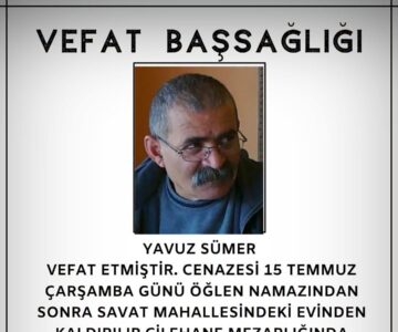 Yavuz SÜMER Vefat ve Başsağlığı