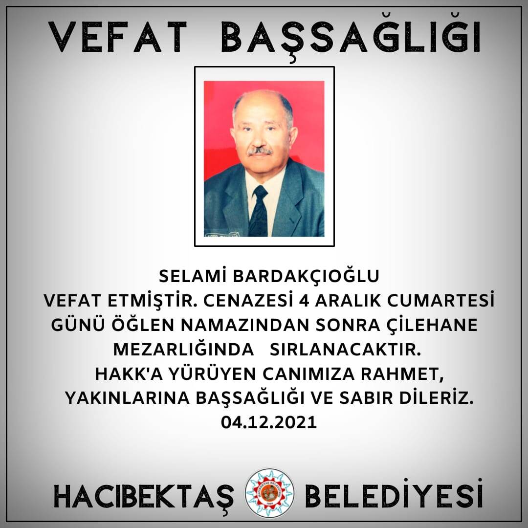 Selami BARDAKÇIOĞLU Vefat ve Başsağlığı