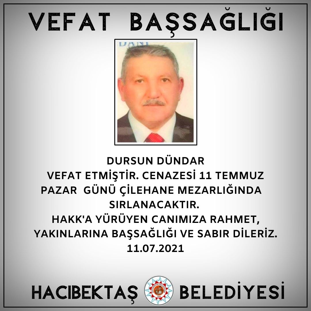 Dursun Dündar Vefat ve Başsağlığı