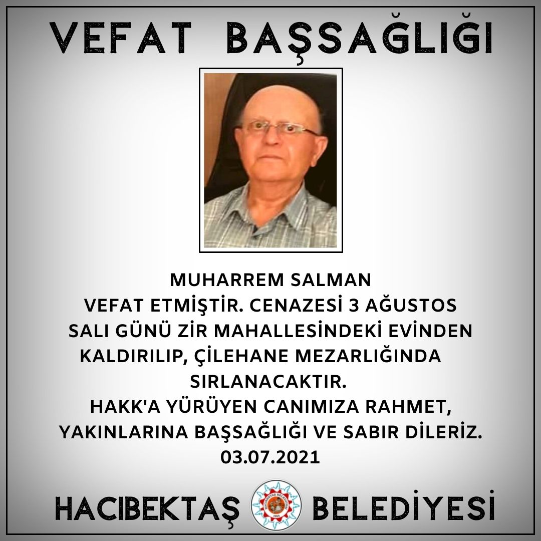 Muharrem Salman Vefat ve Başsağlığı