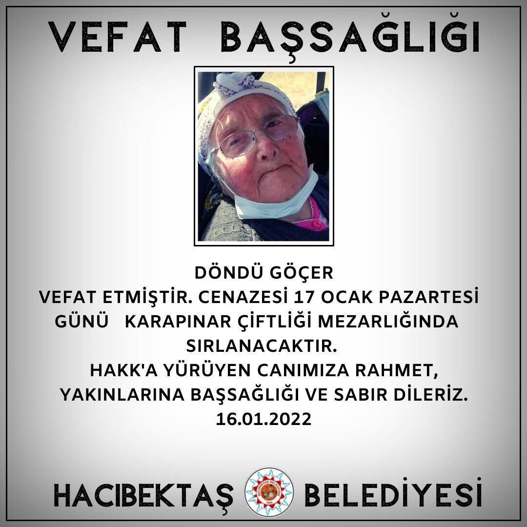 Döndü Göçer Vefat ve Başsağlığı