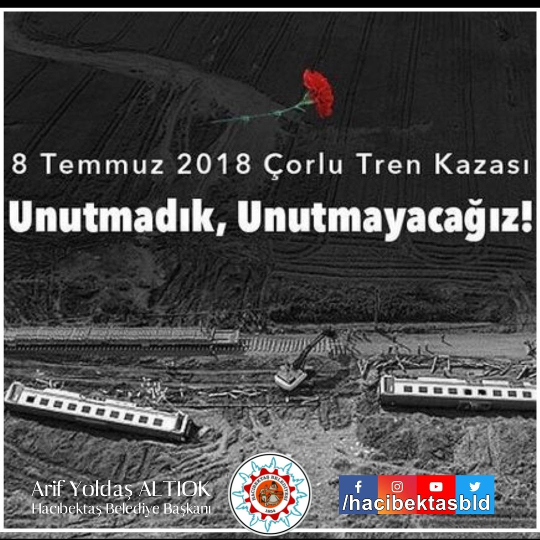Tekirdağ Çorlu’da Yaşamını Yitiren Canlarımızı Rahmetle Anıyoruz.