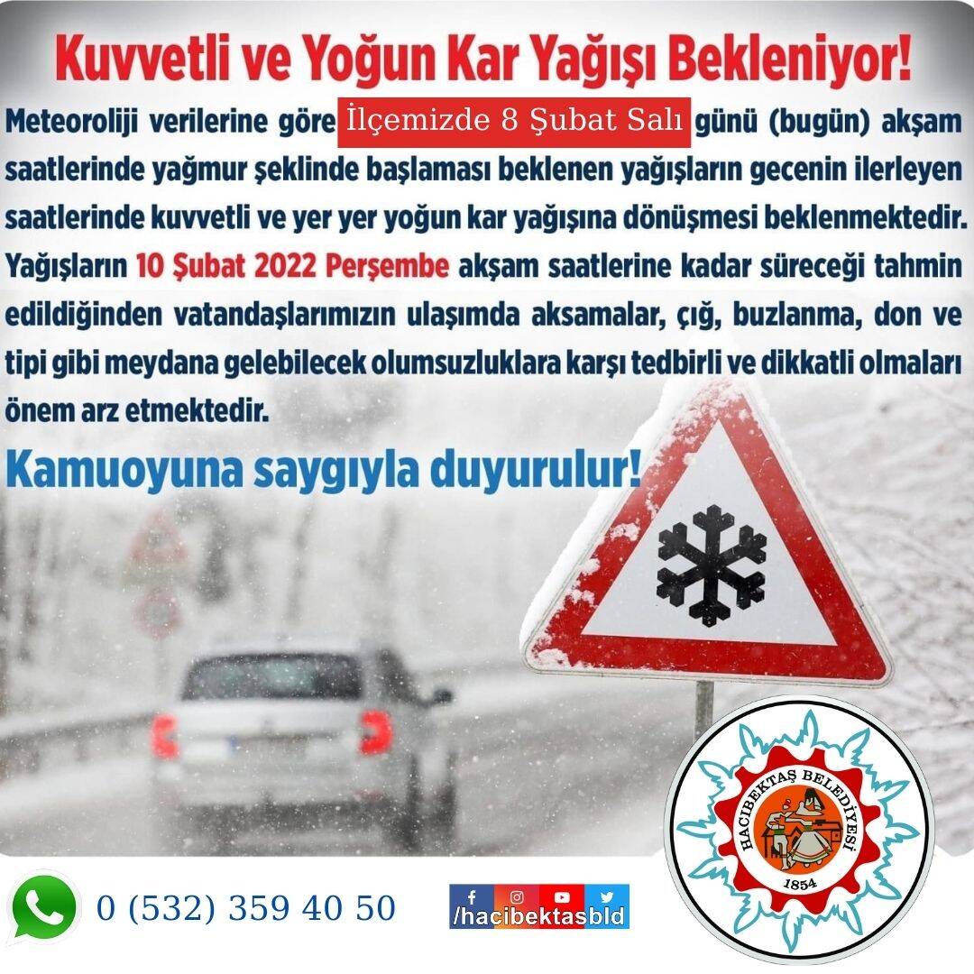 Kuvvetli ve Yoğun Kar Yağışı Bekleniyor!