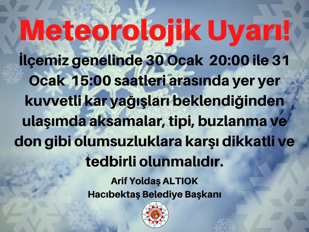 Meteorolojik Uyarı.