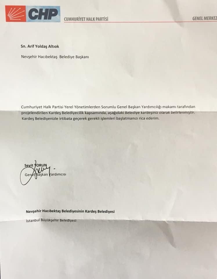 İstanbul Büyükşehir Belediyesi İle Kardeş Şehir Oluyoruz.