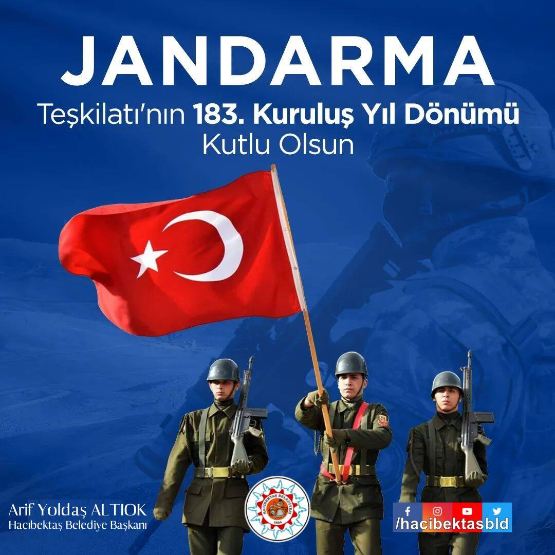 Jandarma Teşkilatı’mızın 183. Kuruluş Yıl Dönümünü Kutlu Olsun