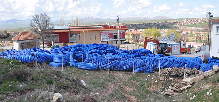 HACIBEKTAŞ’DA ALT YAPI ÇALIŞMALARI HIZLA SÜRMEKTE