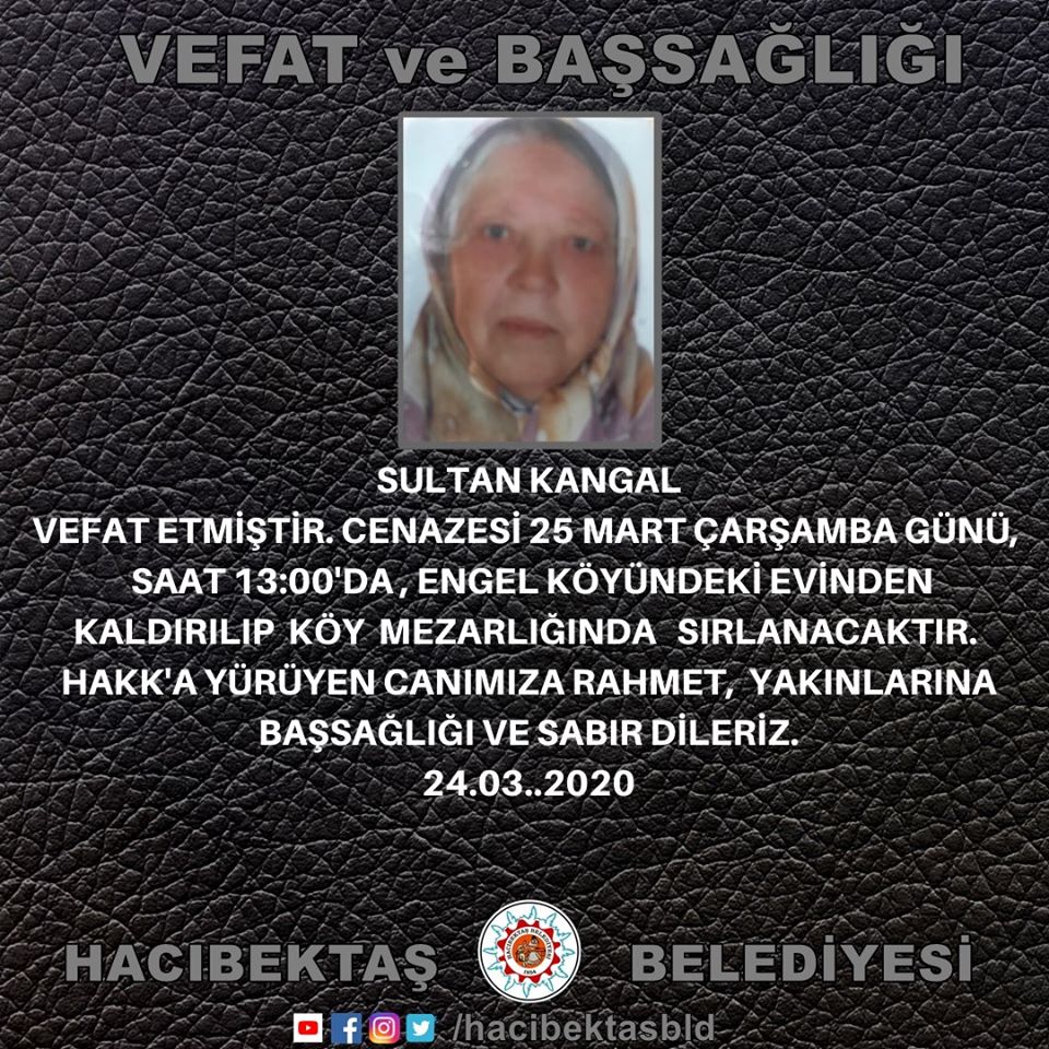 Sultan KANGAL Vefat ve Başsağlığı