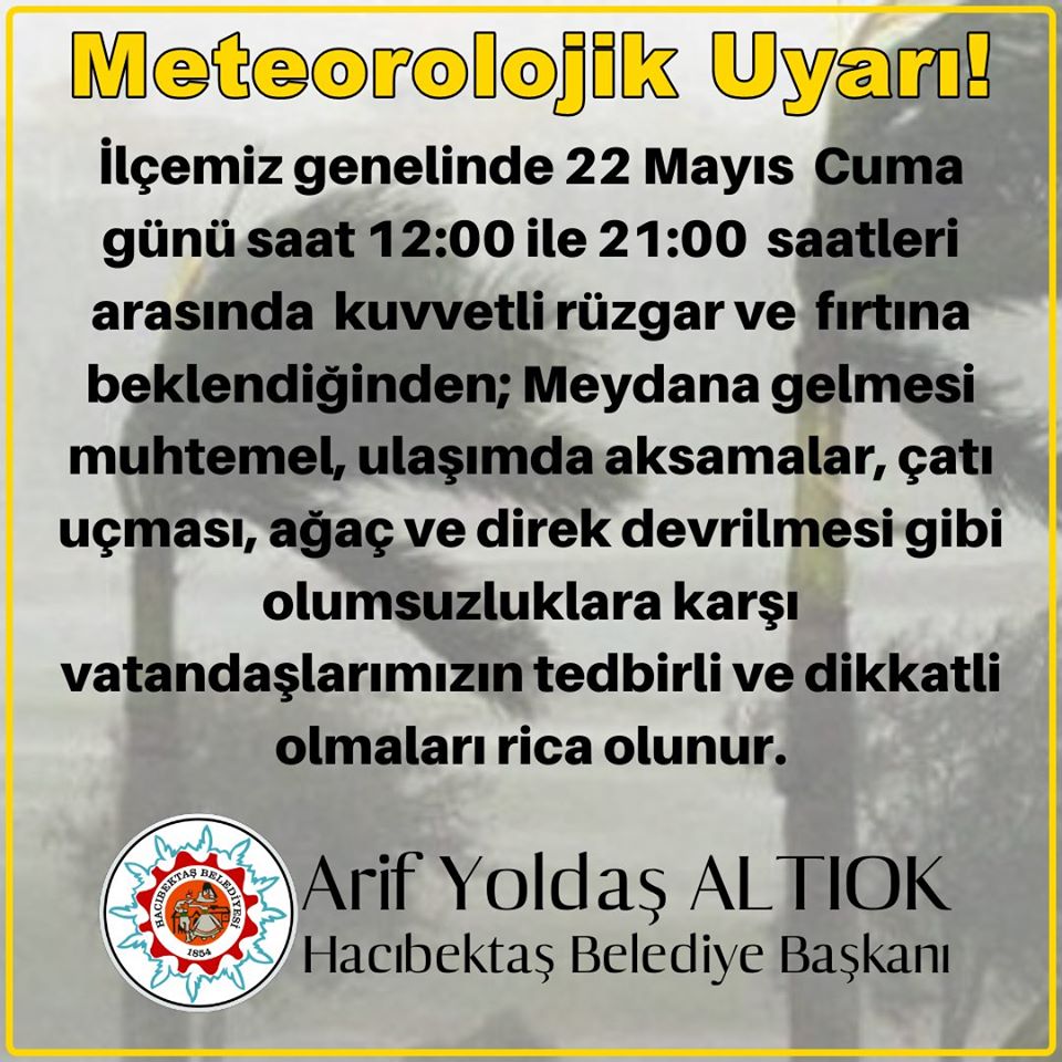METEOROLOJİK UYARI!