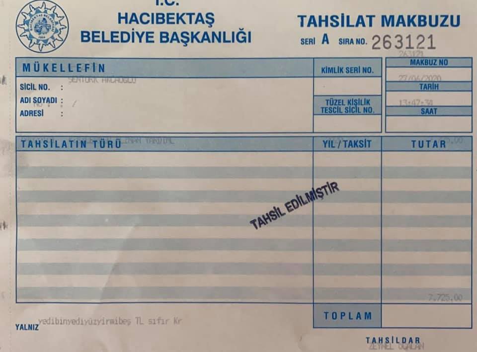 Şentürk AKÇAOĞLU Belediyemize Bağışta Bulundu.