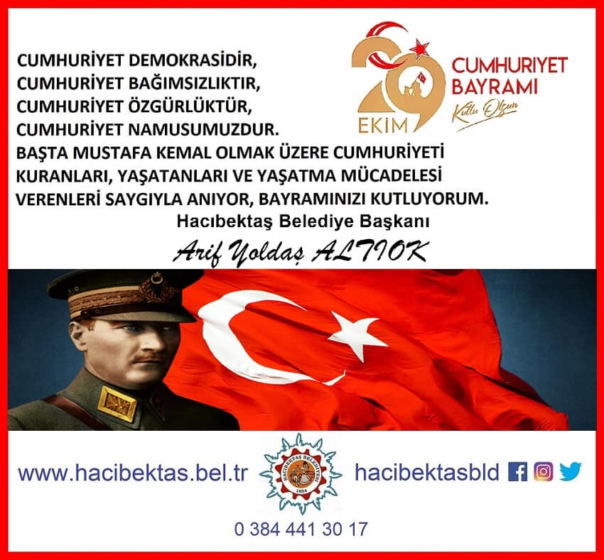 Cumhuriyet Bayramı Kutlu Olsun.