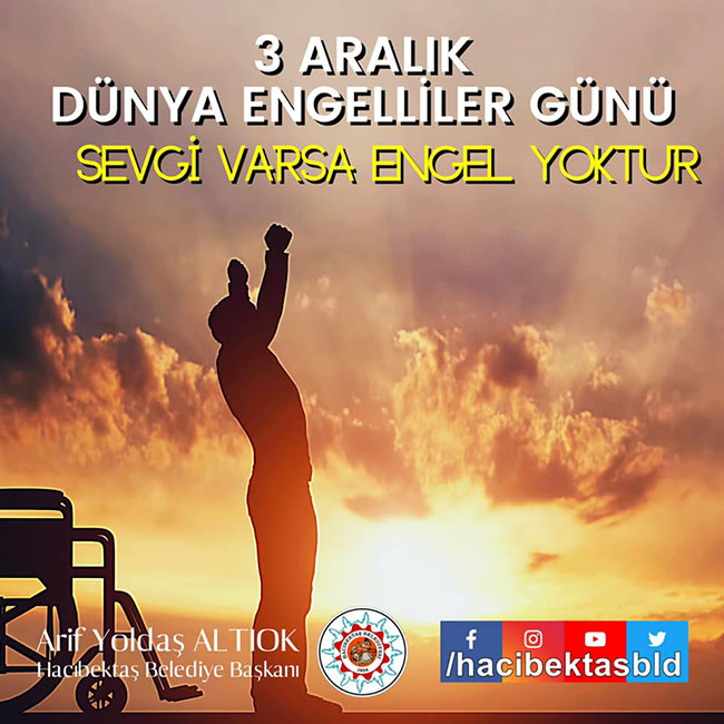 3 Aralık Dünya Engelliler Günü.