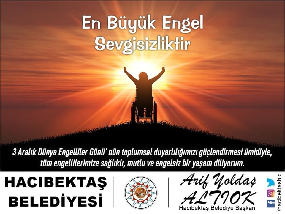 3 Aralık Engelliler Günü.