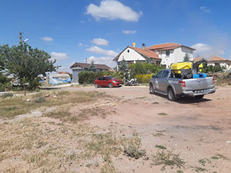 Hacıbektaş’ta dezenfekten çalışması.