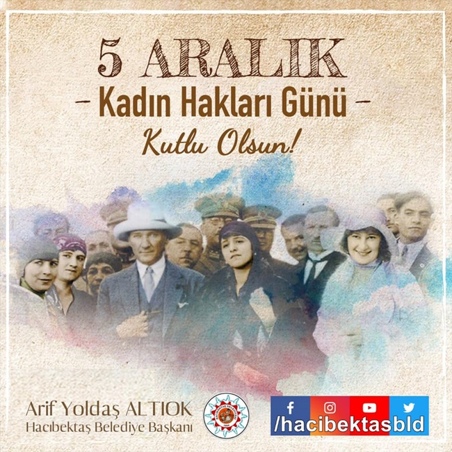 5 Aralık Kadın Hakları Günü.