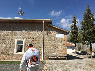 Dezenfekte çalışmalarına devam ediyoruz.