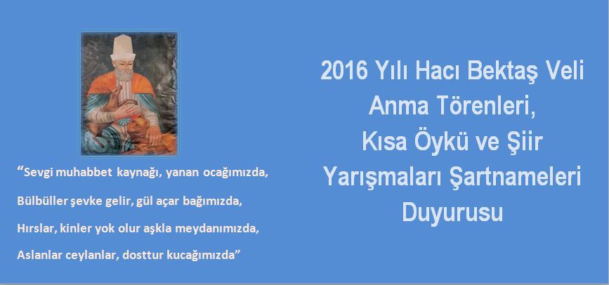2016 Kısa Öykü ve Şiir Yarışmaları Şartnameleri